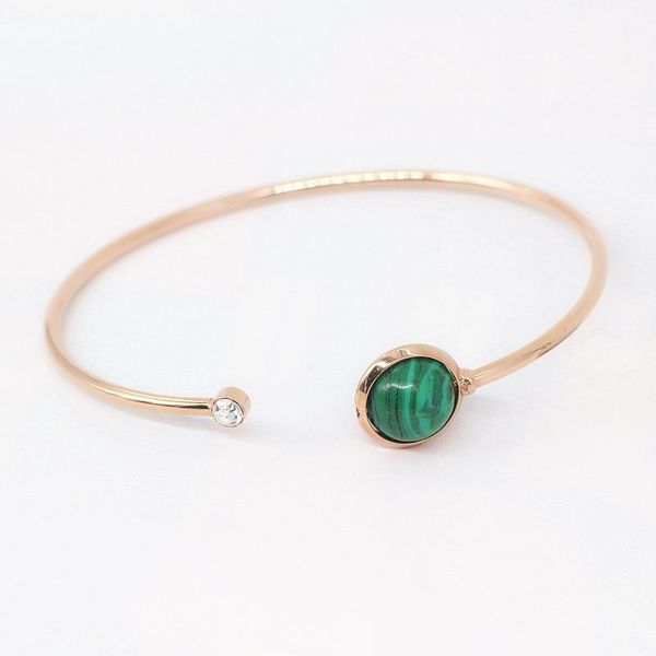 charm bracelets fashion c-shaped rose gold bracelet female malachite zircon set titanium steel, Golden;silver
charm bracelets fashion c-shaped rose gold bracelet female malachite zircon set titanium steel, Golden;silver