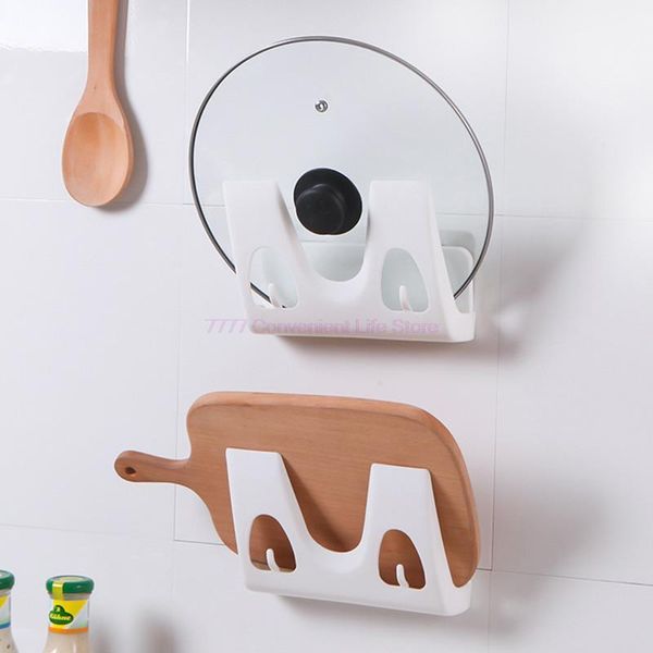 hooks & rails pot lid rack plastic pan cover drain storage shelf space saving 
hooks & rails pot lid rack plastic pan cover drain storage shelf space saving