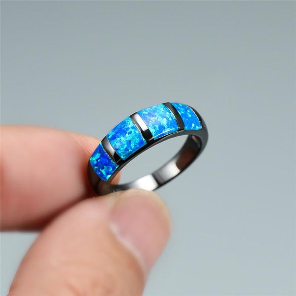 wedding rings blue fire opal geometric pattern engagement for women vintage fashion black gold filled ring female charm jewelry, Slivery;golden
wedding rings blue fire opal geometric pattern engagement for women vintage fashion black gold filled ring female charm jewelry, Slivery;golden