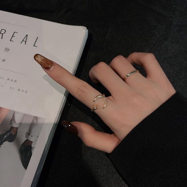 wedding rings jewelry gift light luxury exquisite star moon minority design finger female's ring party trendy statement for women girls, Slivery;golden
wedding rings jewelry gift light luxury exquisite star moon minority design finger female's ring party trendy statement for women girls, Slivery;golden