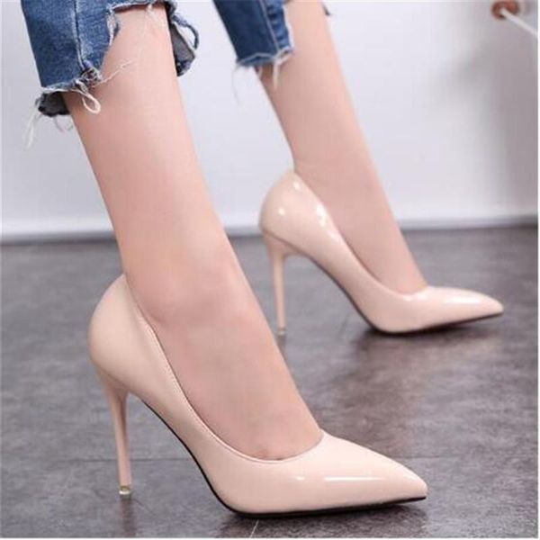 dress shoes 10cm nude color pointed high heels stiletto shallow mouth black patent leather work women's
dress shoes 10cm nude color pointed high heels stiletto shallow mouth black patent leather work women's