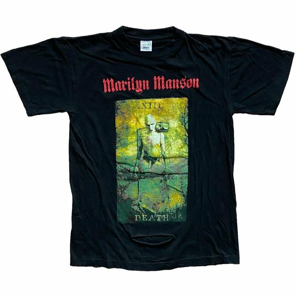 vintage 2000 marilyn manson 'holy wood' t-shirt, White;black 
vintage 2000 marilyn manson 'holy wood' t-shirt, White;black