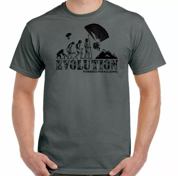 powered paragliding t-shirt evolution man fun parapentista for glider, White;black
powered paragliding t-shirt evolution man fun parapentista for glider, White;black