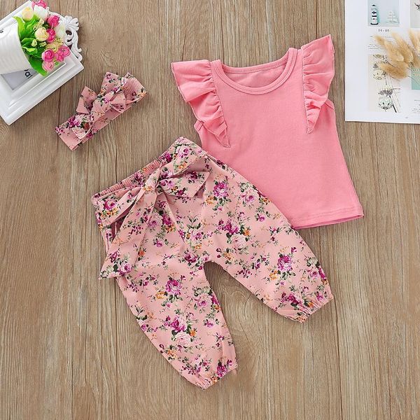 clothing sets born baby girls ruffle sleeveless solid t shirt large bow tie high waist floral pants headband 3pcs outfits set clothes, White
clothing sets born baby girls ruffle sleeveless solid t shirt large bow tie high waist floral pants headband 3pcs outfits set clothes, White