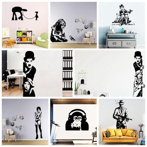 wall stickers creative banksy art decal material for home decor living room bedroom mural poster
wall stickers creative banksy art decal material for home decor living room bedroom mural poster