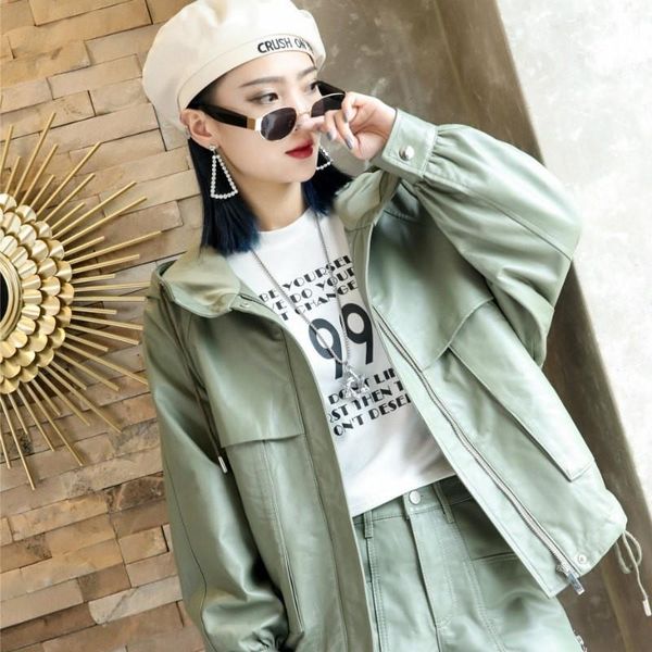 women's leather & faux women loose sheepskin coat punk real jackets oversized hip hop female hooded biker jacket casual windproof outer, Black
women's leather & faux women loose sheepskin coat punk real jackets oversized hip hop female hooded biker jacket casual windproof outer, Black