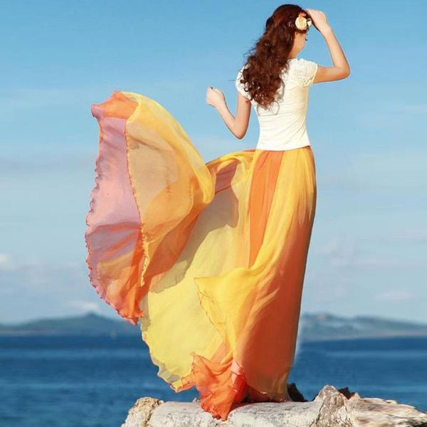 skirts faldas mujer moda women fashion summer full circle flowing color matching chiffon bohemian jupe femme l42 gqpl, Black
skirts faldas mujer moda women fashion summer full circle flowing color matching chiffon bohemian jupe femme l42 gqpl, Black