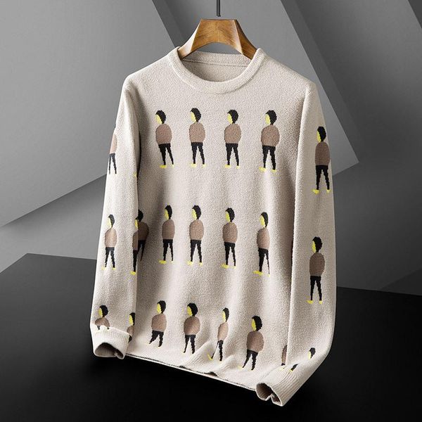 men's sweaters 523 autumn winter men knitting sweater luxury casual fashion urban gentlemen all-match creativity character graphic knit, White;black
men's sweaters 523 autumn winter men knitting sweater luxury casual fashion urban gentlemen all-match creativity character graphic knit, White;black