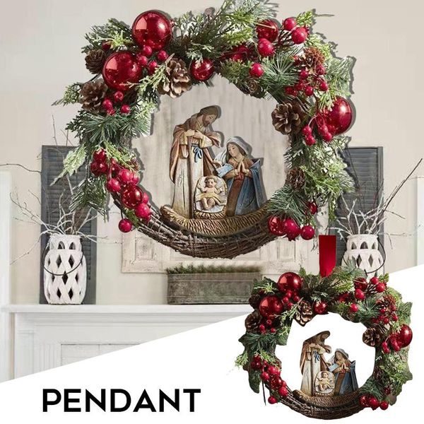 decorative flowers & wreaths holy christmas wreath rustic front door hanger creative theme party decoration for home garden farmhouse mjj88
decorative flowers & wreaths holy christmas wreath rustic front door hanger creative theme party decoration for home garden farmhouse mjj88
