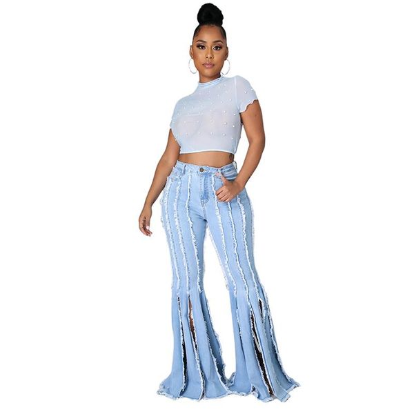 women's pants & capris women flare jeans mid waist fringe denim skinny ladies stretch 2021 female streetwear all-match bell bottoms clo, Black;white
women's pants & capris women flare jeans mid waist fringe denim skinny ladies stretch 2021 female streetwear all-match bell bottoms clo, Black;white