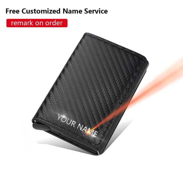 card holders 2021 men wallets rfid name customized small carbon fiber pu leather slim mini wallet qaulity male purses, Brown;gray
card holders 2021 men wallets rfid name customized small carbon fiber pu leather slim mini wallet qaulity male purses, Brown;gray
