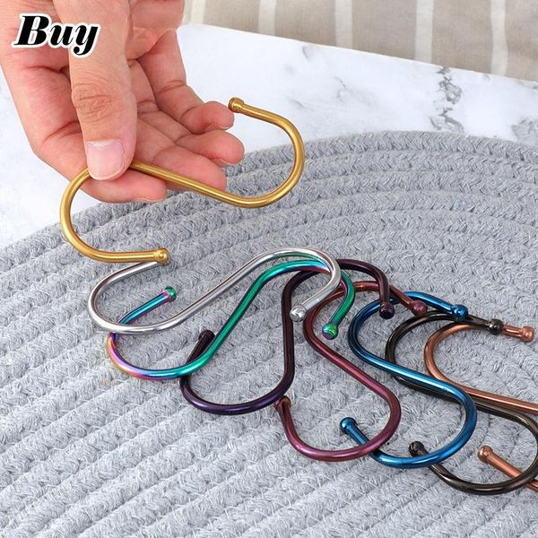 hooks & rails 4pcs stainless steel s-shaped hook metal color kitchen utensils finishing household items
hooks & rails 4pcs stainless steel s-shaped hook metal color kitchen utensils finishing household items