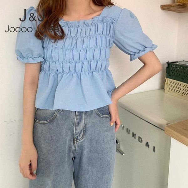 women's blouses & shirts jocoo jolee elegant elasticity ruched chiffon blouse korean short sleeve square collor slim crop summer ruffl, White
women's blouses & shirts jocoo jolee elegant elasticity ruched chiffon blouse korean short sleeve square collor slim crop summer ruffl, White