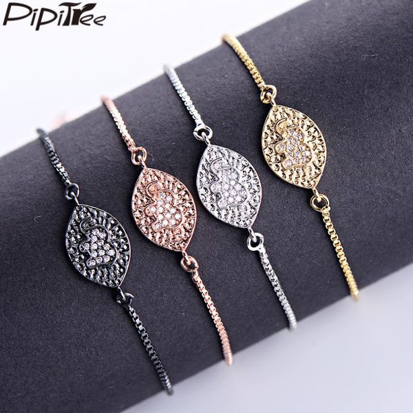 charm bracelets pipitree pitting elephant for women clear cz zircon box chain adjustable trendy jewelry wristband, Golden;silver
charm bracelets pipitree pitting elephant for women clear cz zircon box chain adjustable trendy jewelry wristband, Golden;silver