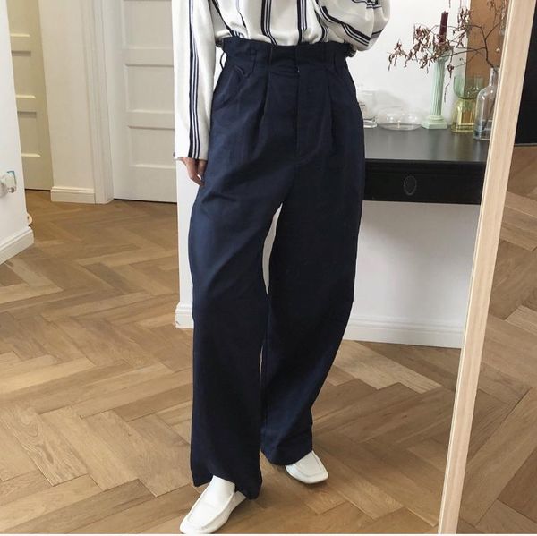 women's pants & capris lufu early autumn korean simple high waist wide-leg quality loose slimming casual linen thin women, Black;white
women's pants & capris lufu early autumn korean simple high waist wide-leg quality loose slimming casual linen thin women, Black;white