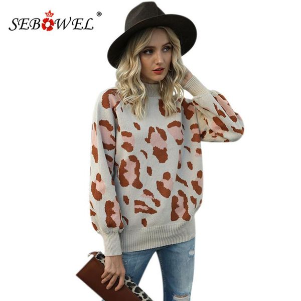 women's sweaters sebowel turtleneck knitwear 2021 autumn winter female lantern sleeve leopard casual lady long pullovers, White;black
women's sweaters sebowel turtleneck knitwear 2021 autumn winter female lantern sleeve leopard casual lady long pullovers, White;black