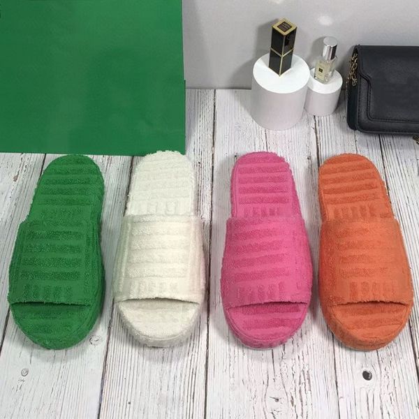 women green fur designer slippers slides fabric rubber outsole grass sponge thick bottom slipper heel 3.5cm wedge sandal, Black
women green fur designer slippers slides fabric rubber outsole grass sponge thick bottom slipper heel 3.5cm wedge sandal, Black