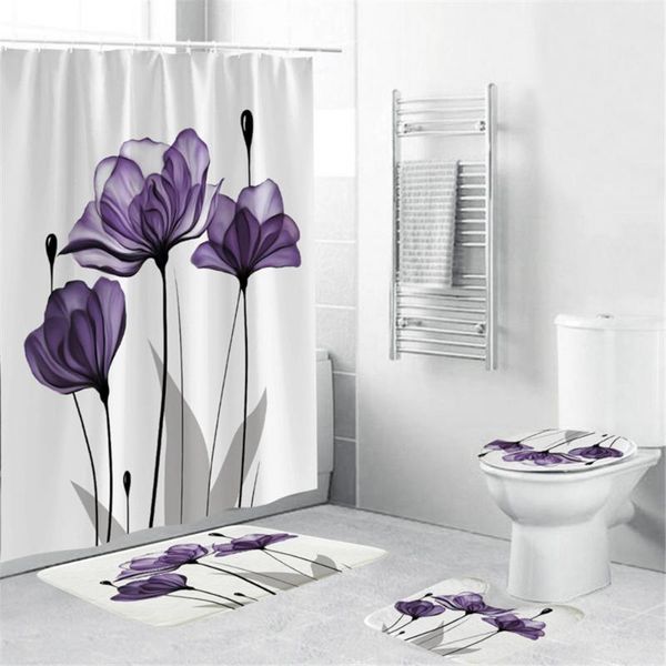 shower curtains 3d water flower butterfly reflection printing curtain set toilet cover non-slip mat bathroom 4pcs 
shower curtains 3d water flower butterfly reflection printing curtain set toilet cover non-slip mat bathroom 4pcs