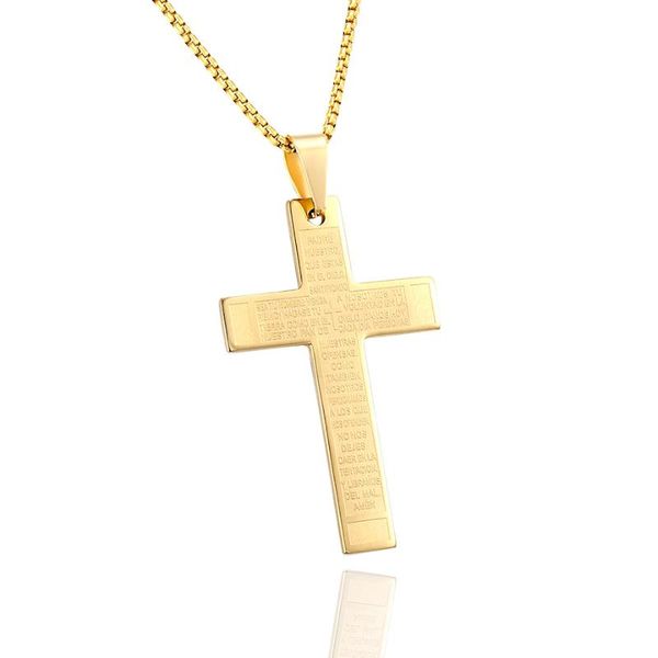 chains bible cross pendant necklace for men women gold color stainless steel box chain christian baptism jewelry gift drop, Silver
chains bible cross pendant necklace for men women gold color stainless steel box chain christian baptism jewelry gift drop, Silver