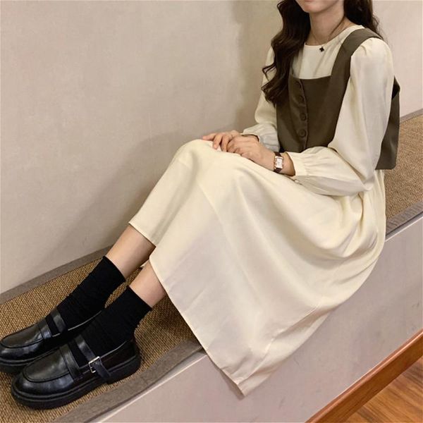 casual dresses sweet midi dress women elegant designer preppy style party long sleeve one piece korean 2021 autumn clothing, Black;gray
casual dresses sweet midi dress women elegant designer preppy style party long sleeve one piece korean 2021 autumn clothing, Black;gray