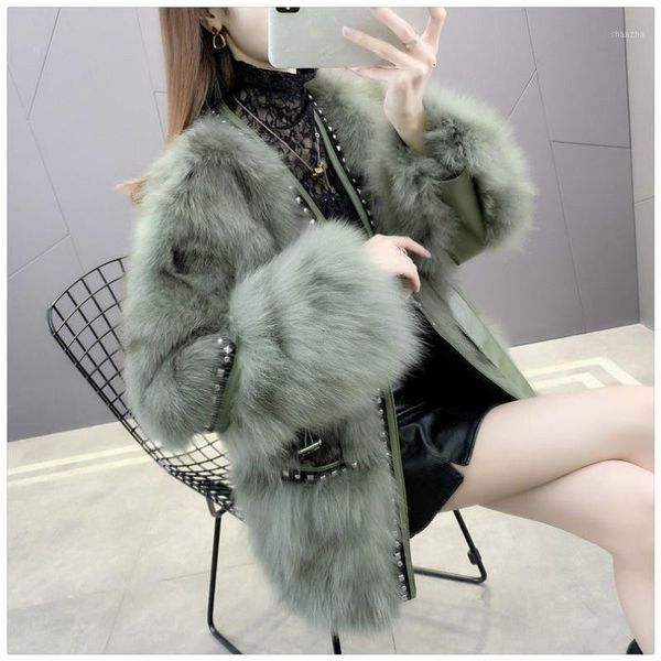 women's fur & faux women autumn winter imitation jacket lady solid rivet stand collar long sleeve coat female elegant loose outerwear e, Black
women's fur & faux women autumn winter imitation jacket lady solid rivet stand collar long sleeve coat female elegant loose outerwear e, Black