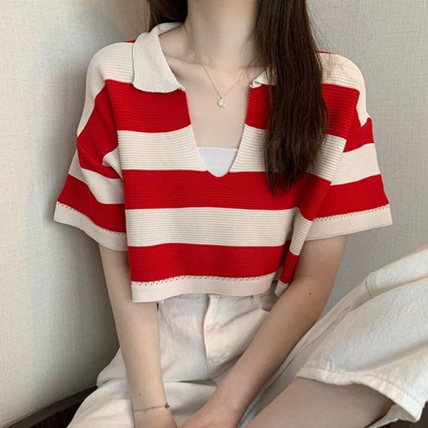 women's t-shirt 2021 women v-neck knitted red short sweater vest spring summer female casual sleeveless stripe knit vests pullovers, White
women's t-shirt 2021 women v-neck knitted red short sweater vest spring summer female casual sleeveless stripe knit vests pullovers, White