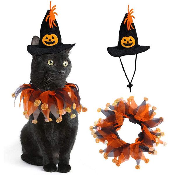 cat costumes halloween collar witch hat for pet dog funny party cosplay decoration dress up accessories holiday parties harness 
cat costumes halloween collar witch hat for pet dog funny party cosplay decoration dress up accessories holiday parties harness