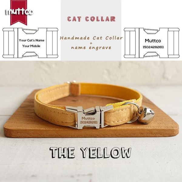 cat collars & leads muttco retailing handmade engraved metal buckle collar the yellow customized 2 sizes ucc077
cat collars & leads muttco retailing handmade engraved metal buckle collar the yellow customized 2 sizes ucc077