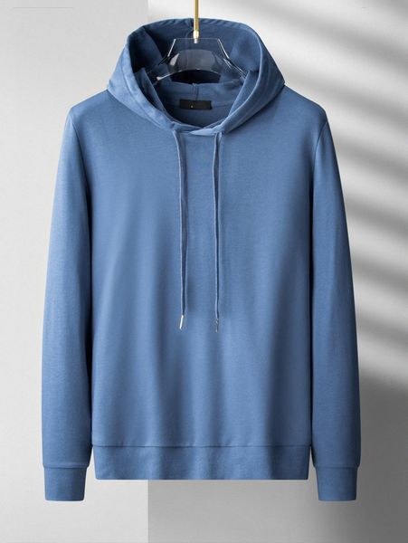 men drawstring solid hooded sweatshirt q1b3#, Black