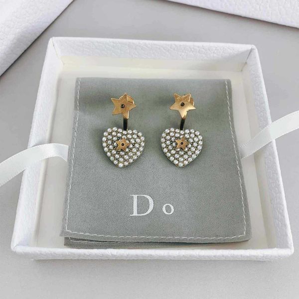 d family pearl love back hanging earrings dijia spring summer peach heart five pointed star fashion trend net red, Golden
d family pearl love back hanging earrings dijia spring summer peach heart five pointed star fashion trend net red, Golden