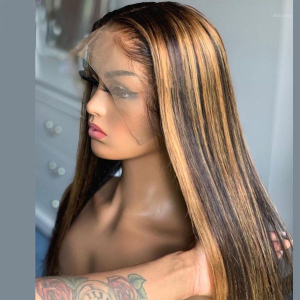 remy highlight color straight wig transparent t part 13x4/6 lace front human hair for women with baby adjustable strap wigs1, Black;brown
remy highlight color straight wig transparent t part 13x4/6 lace front human hair for women with baby adjustable strap wigs1, Black;brown