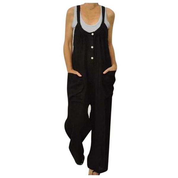 women's jumpsuits & rompers womail summer women casual loose bodysuits pocket jumpsuit strap long trousers overalls 2021 arrival street, Black;white
women's jumpsuits & rompers womail summer women casual loose bodysuits pocket jumpsuit strap long trousers overalls 2021 arrival street, Black;white