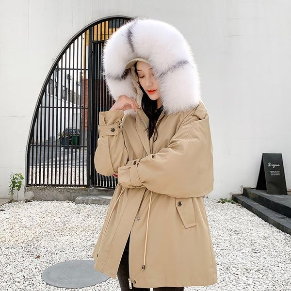 women's fur & faux hair collar style overcomes winter korean waist slim hooded parker coat, Black
women's fur & faux hair collar style overcomes winter korean waist slim hooded parker coat, Black