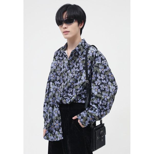 men's casual shirts men clothing 2021 autumn product korean version of the handsome floral shirt male ins tide brand loose, White;black
men's casual shirts men clothing 2021 autumn product korean version of the handsome floral shirt male ins tide brand loose, White;black