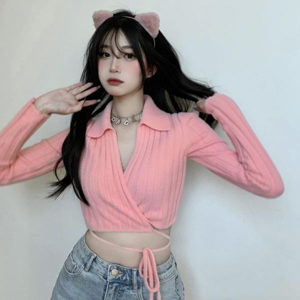 women's t-shirt womengaga bow short navel girl v neck pink long sleeve spring summer tshirt 2021 j06t, White
women's t-shirt womengaga bow short navel girl v neck pink long sleeve spring summer tshirt 2021 j06t, White