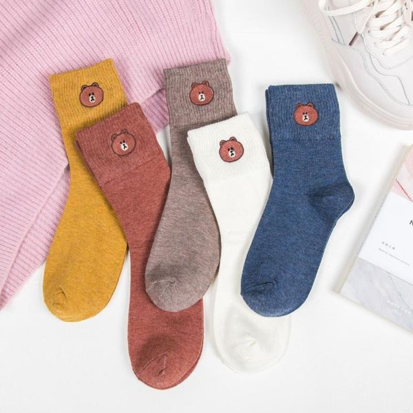 socks & hosiery 1 pair / batch autumn and winter cartoon solid color tube embroidery bear fashion cute ladies cotton, Black;white
socks & hosiery 1 pair / batch autumn and winter cartoon solid color tube embroidery bear fashion cute ladies cotton, Black;white
