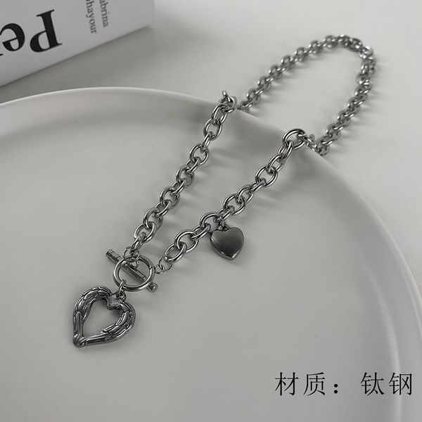 xianlan079 the european and american wind titanium steel chain pendant necklace female ins hip-hop joker clavicle love niche desig, Silver
xianlan079 the european and american wind titanium steel chain pendant necklace female ins hip-hop joker clavicle love niche desig, Silver