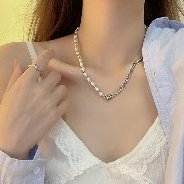 chokers minar sweet silver color love heart pendant necklaces for women asymmetric chain white pearls choker necklace wedding jewelry, Golden;silver
chokers minar sweet silver color love heart pendant necklaces for women asymmetric chain white pearls choker necklace wedding jewelry, Golden;silver