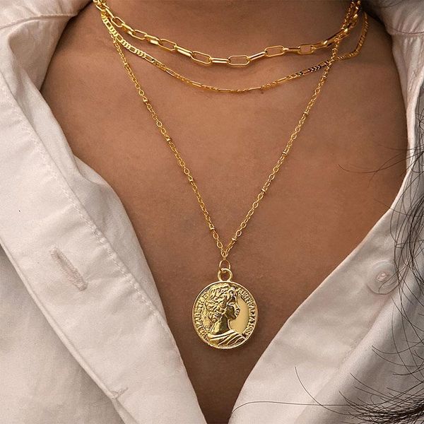 pendant necklaces vintage carved coin thick chain buckle necklace bohemian punk metal collar choker fashion women jewelry, Silver
pendant necklaces vintage carved coin thick chain buckle necklace bohemian punk metal collar choker fashion women jewelry, Silver