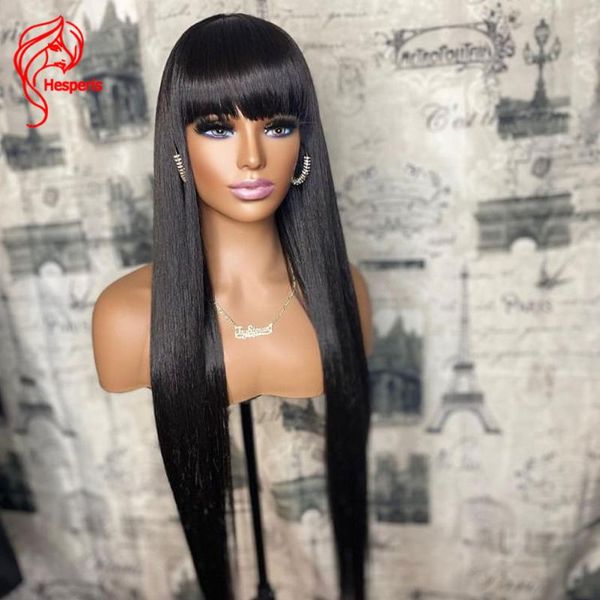 hesperis silk straight human hair wigs with bang brazilian remy scalp full machine made for black women lace, Black;brown
hesperis silk straight human hair wigs with bang brazilian remy scalp full machine made for black women lace, Black;brown