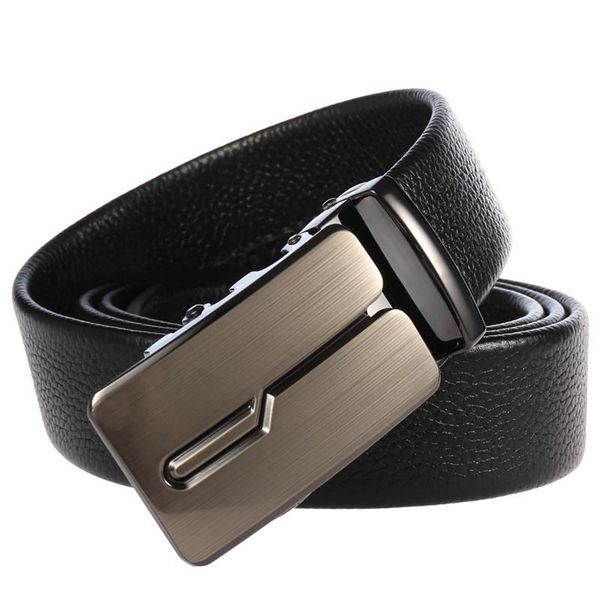 belts automatic buckle fashion belt men's good double-sided head layer leather simple business, Black;brown
belts automatic buckle fashion belt men's good double-sided head layer leather simple business, Black;brown