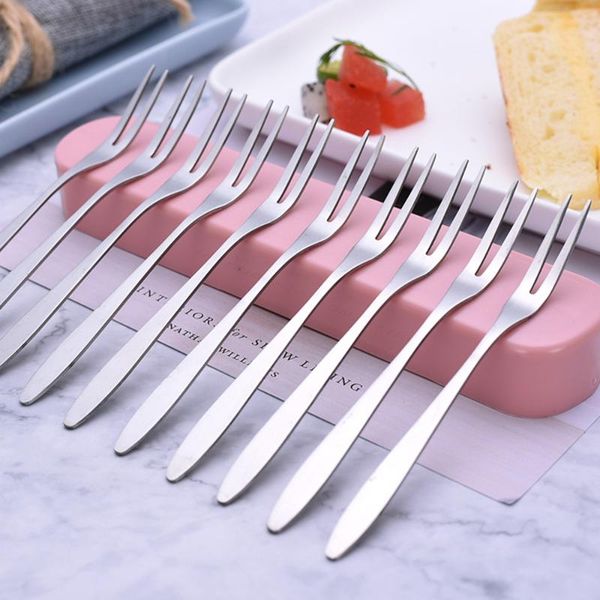 forks 10pcs stainless steel fruit fork mini two-tine snack cake dessert tableware environmentally friendly for kitchen tools
forks 10pcs stainless steel fruit fork mini two-tine snack cake dessert tableware environmentally friendly for kitchen tools