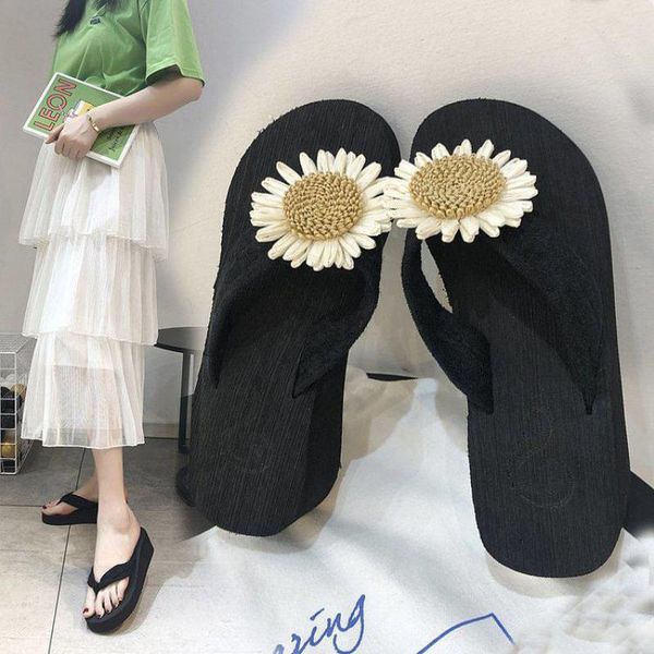 slippers women platform flower beach summer wedges shoes ladies bohemian flip-flops sandals chaussons femme 36-40, Black
slippers women platform flower beach summer wedges shoes ladies bohemian flip-flops sandals chaussons femme 36-40, Black