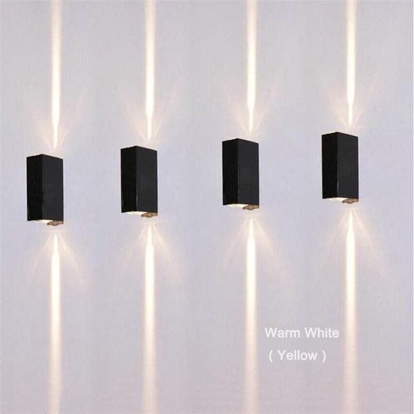 outdoor led wall lamps square waterproof sconce up and down side lighting 4pc/ lot