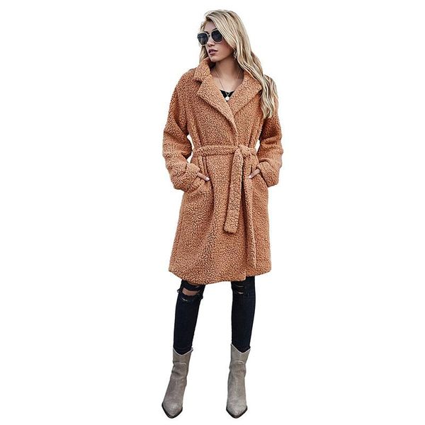 women's fur & faux winter coat autumn long women plush warm thick fluffy teddy jacket bear ladies pocket with belt y, Black
women's fur & faux winter coat autumn long women plush warm thick fluffy teddy jacket bear ladies pocket with belt y, Black