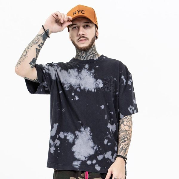 men's t-shirts summer clothing wash water t-shirt loose tie-dye shirts, White;black
men's t-shirts summer clothing wash water t-shirt loose tie-dye shirts, White;black