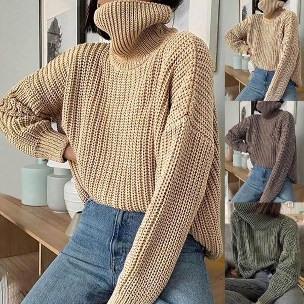 women's sweaters sweater plain weave all match solid color loose knitted pullover for autumn winter high neck casual oversized, White;black
women's sweaters sweater plain weave all match solid color loose knitted pullover for autumn winter high neck casual oversized, White;black