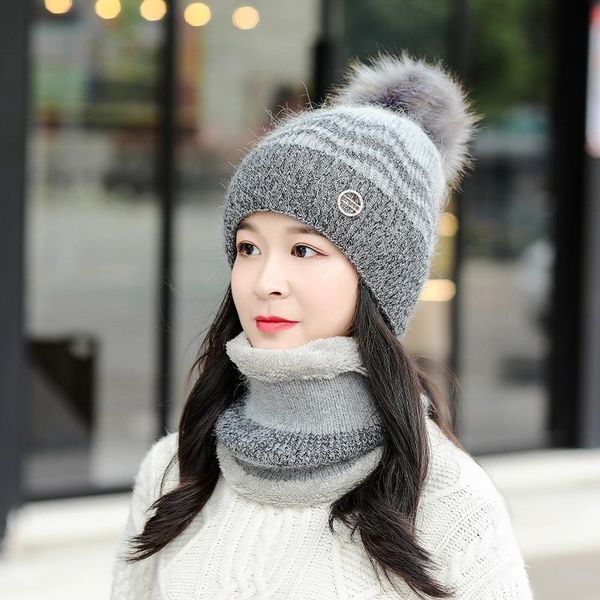beanie/skull caps brand winter hats women thick knit warm beanies hat bib female windproof cycling wool stitching knitting hedging sets 2, Blue;gray
beanie/skull caps brand winter hats women thick knit warm beanies hat bib female windproof cycling wool stitching knitting hedging sets 2, Blue;gray