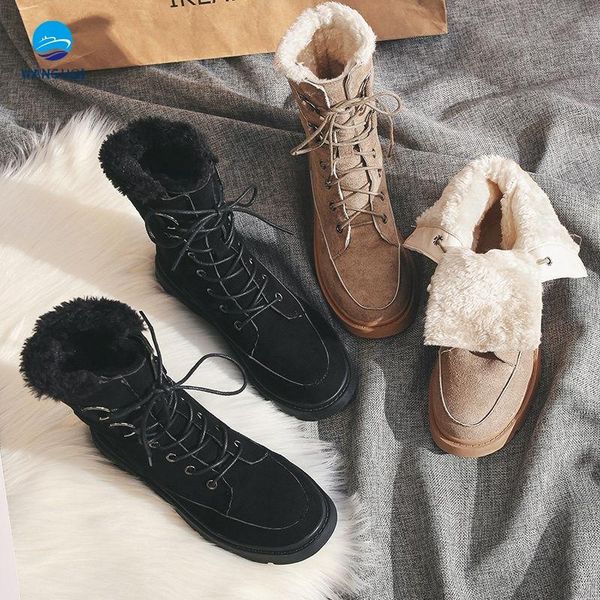 women's shoes fall and winter 2021 wild boots british wind plus velvet thick snow warm cotton, Black
women's shoes fall and winter 2021 wild boots british wind plus velvet thick snow warm cotton, Black