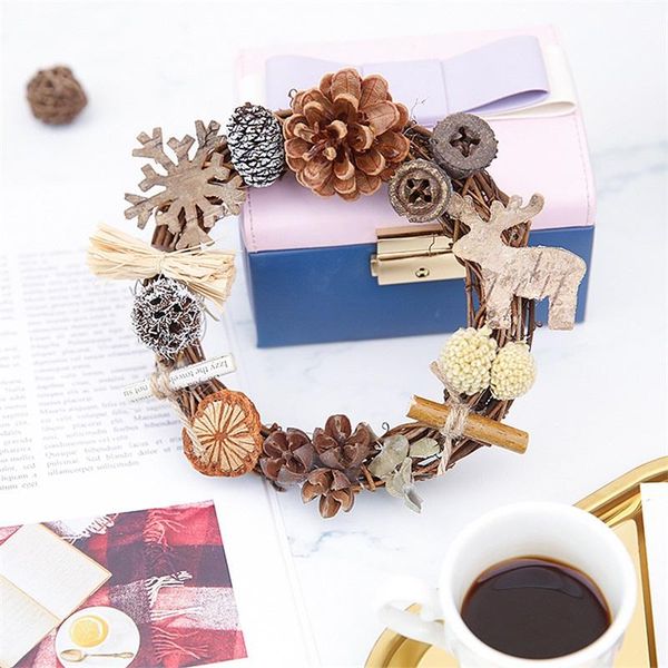 decorative flowers & wreaths christmas wreath decoration high-quality dried flower rattan garland for doorways, windows, fireplaces 
decorative flowers & wreaths christmas wreath decoration high-quality dried flower rattan garland for doorways, windows, fireplaces